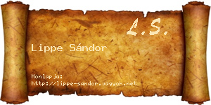 Lippe Sándor névjegykártya